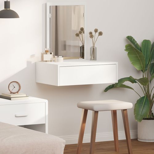 Table De Maquillage Murale Vidaxl Blanche 60x40x70 Cm