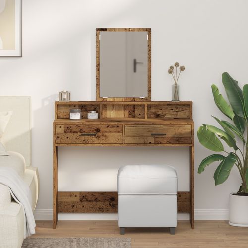 Coiffeuse Vidaxl Avec Tiroirs En Bois Ancien 100x41x140 Cm