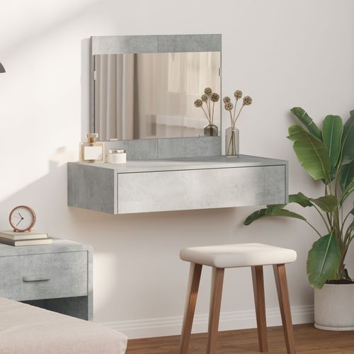 Coiffeuse Murale Vidaxl Gris Béton 83x40x70 Cm