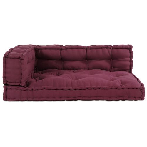 Coussin De Canapé Surpalette Vidaxl Avec Accoudoirs Et Soutien Lombaire En Tissu Rouge