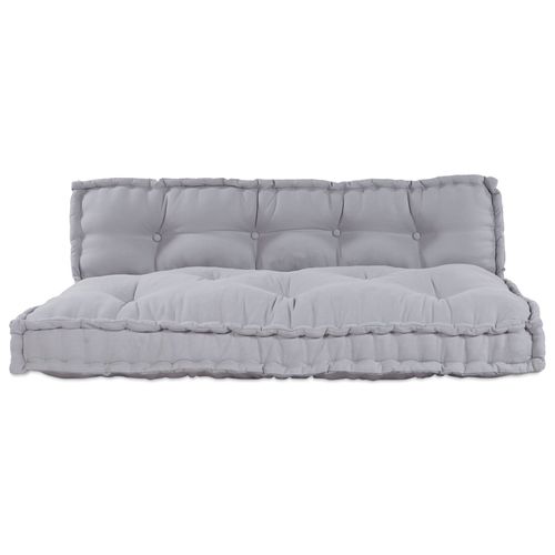 Coussin De Canapé Palette Vidaxl Avec Dossier En Tissu Gris