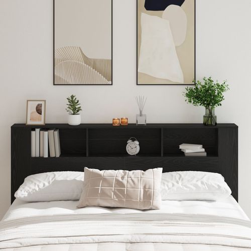 Buffet De Tête Vidaxl Chêne Noir 200x18,5x104,5 Cm