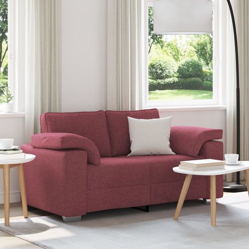 Canapé Loveseat Vidaxl Rouge Vin 120 Cm Tissu