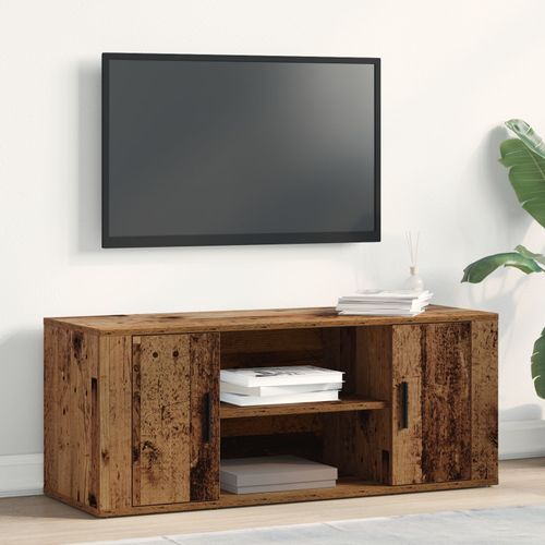 Meuble Tv Vidaxl En Bois Ancien 100x35x40 Cm En Bois Aggloméré