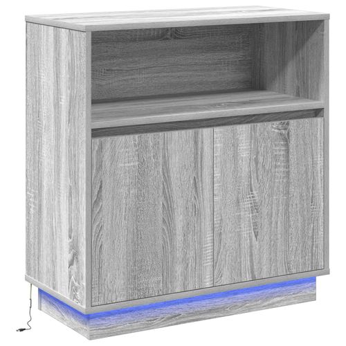 Buffets Et Meubles De Rangement Vidaxl Gris Sonoma Mdf Moyen Rangement