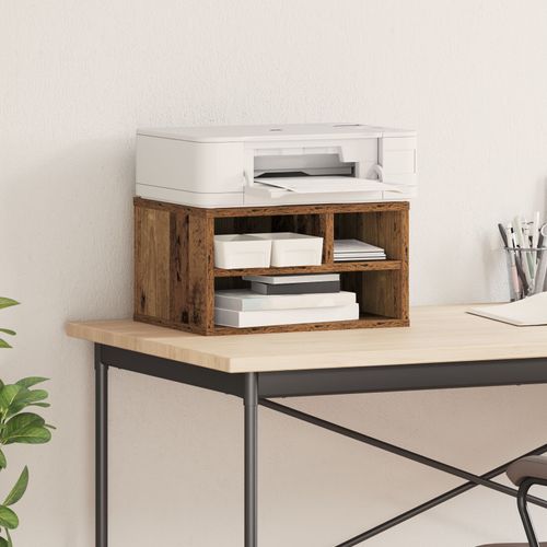 Support D'imprimante Vidaxl En Bois Ancien 40x32x22,5 Cm En Bois Reconstitué