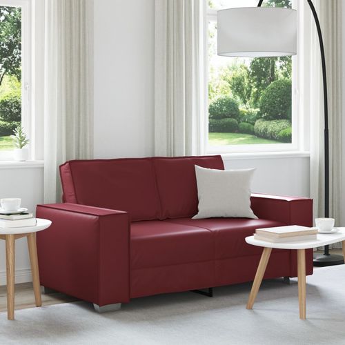 Canapé Loveseat Vidaxl Rouge Vin 120 Cm En Simili Cuir