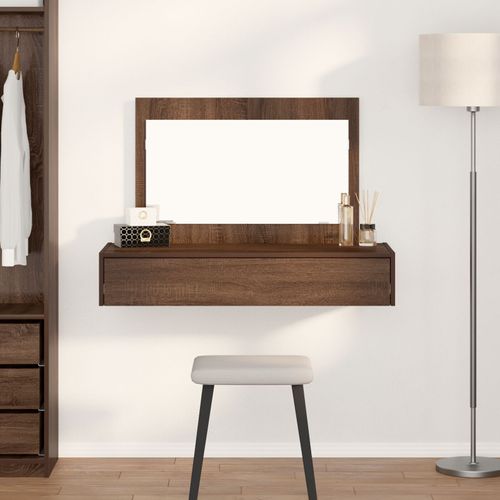 Table De Maquillage Murale Vidaxl Chêne Brun 100x40x70 Cm