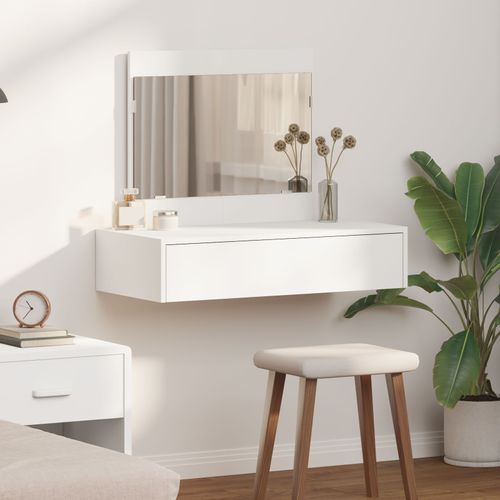 Table De Maquillage Murale Vidaxl Blanche 83x40x70 Cm