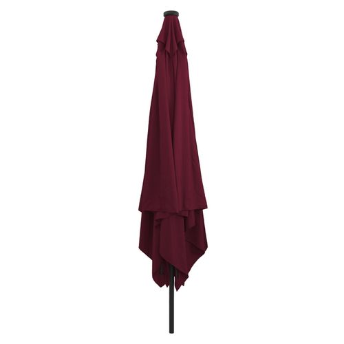 Parasol De Jardin Carré Vidaxl Avec Led 295x245 Cm Bordeaux