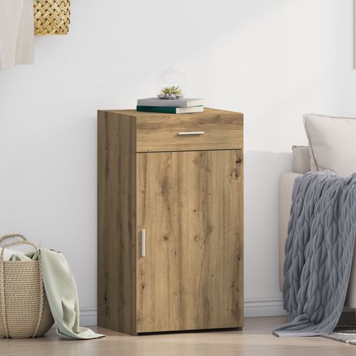 Buffet Vidaxl En Chêne Artisan 30x42,5x93 Cm En Bois D'ingénierie