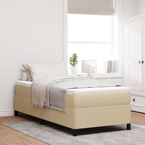 Vidaxl Cadre De Lit Vert Clair Gris 80x200 Cm Tissu Corde