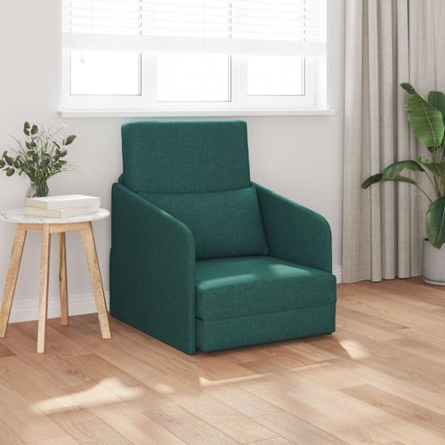 Vidaxl Sofa Vert Foncé Tissu En Polyester 200 X 60 X 62 Cm Durable