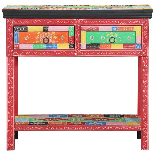 Table Console Vidaxl Avec Tiroirs Multicolore En Bois Composite