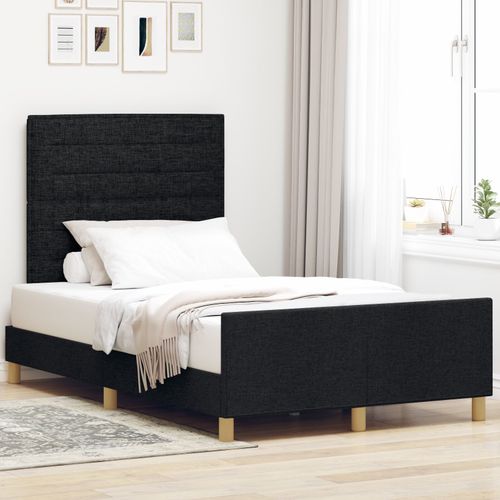 Cadre De Lit Vidaxl Noir 120x200 Cm En Tissu