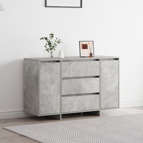 Meuble De Rangement Vidaxl Gris Béton Bois D'ingénierie