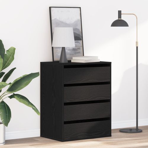 Commode Vidaxl Chêne Noir 60x41x76 Cm Bois D'ingénierie