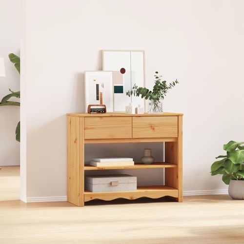 Table Console """"Drammen"""" 89,5x37x73 Cm En Bois Massif De Pin