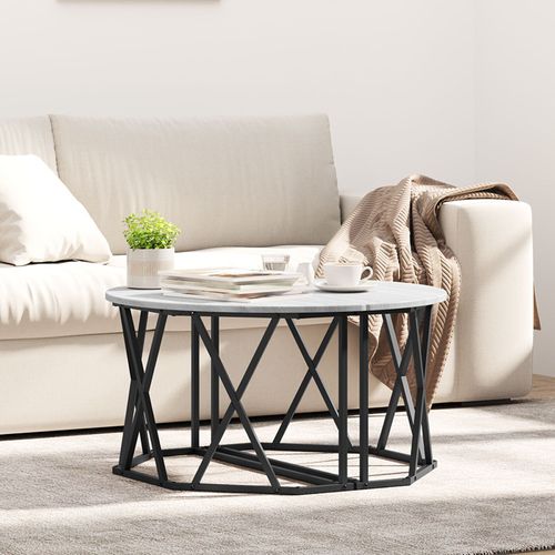 Table Basse Vidaxl Grise Sonoma 80x80x42 Cm En Bois Composite