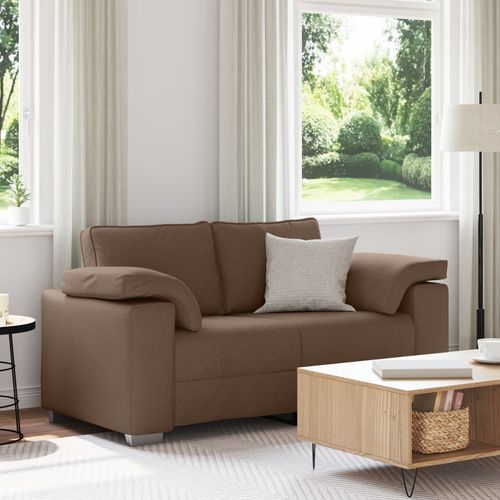 Canapé Loveseat Vidaxl Marron 120 Cm En Tissu