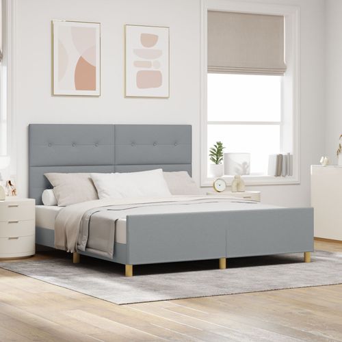 Cadre De Lit Vidaxl Gris Clair 180x200 Cm Tissu