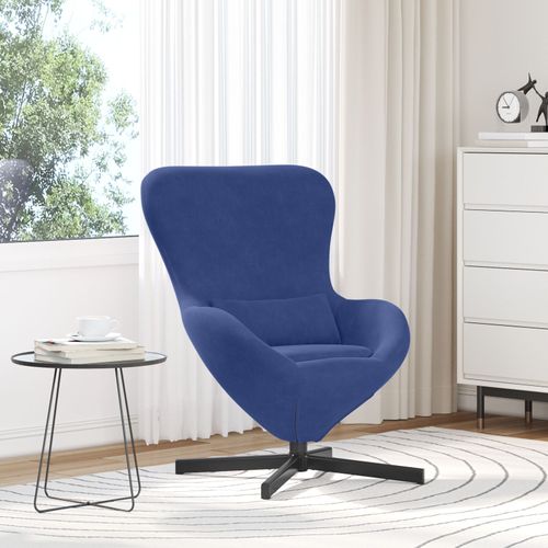 Chaise ?Uf Vidaxl Bleu Velours