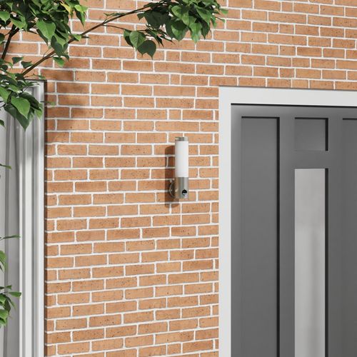 Applique Murale Extérieure Vidaxl Avec Capteur En Acier Inoxydable Argent Ip44