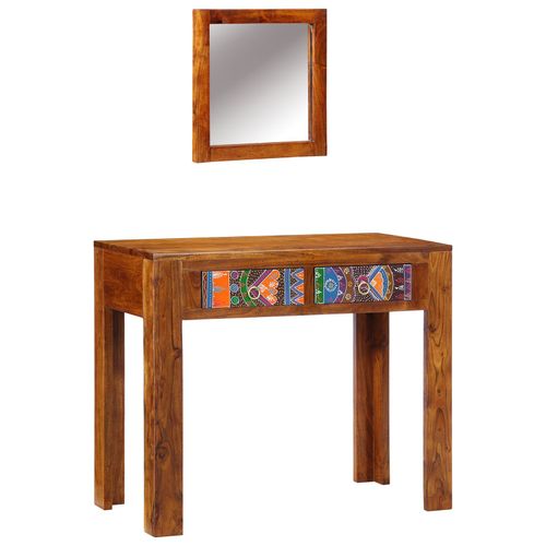Tables De Maquillage Vidaxl Marron Bois Massif De Sheesham