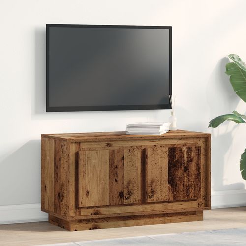 Meuble Tv Vidaxl En Vieux Bois 80x35x45 Cm En Bois Aggloméré