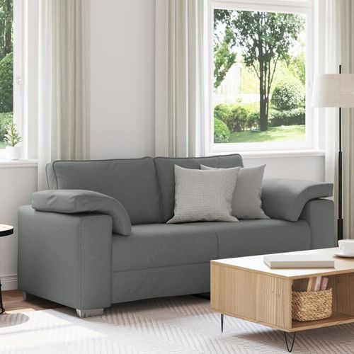 Sofa Loveseat Vidaxl Gris Foncé 140 Cm Tissu