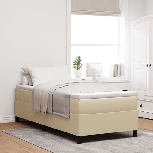 Lit Box Spring Vidaxl Vert Clair Gris 90x200 Cm En Tissu Velours Côtelé