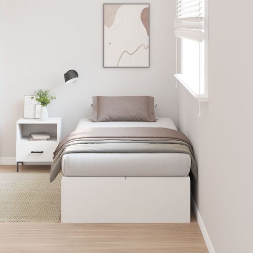 Cadre De Lit De Rangement Vidaxl Blanc 75x190 Cm