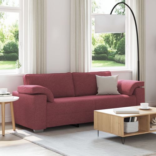 Sofa 3 Places Vidaxl Rouge Vin 178 Cm En Tissu