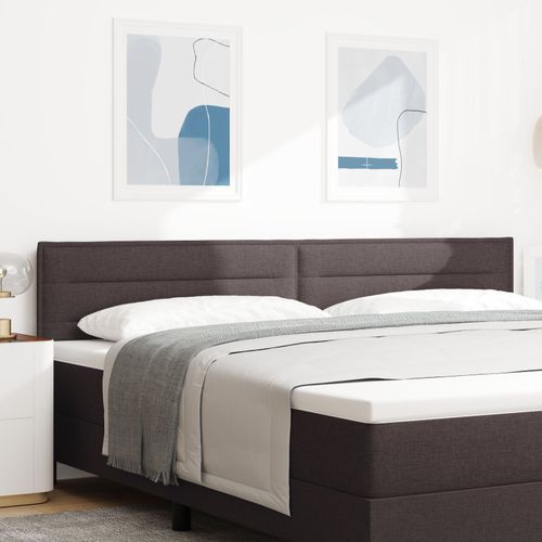 Vidaxl Tête De Lit Design Lignes Marron Foncé 200 Cm Tissu