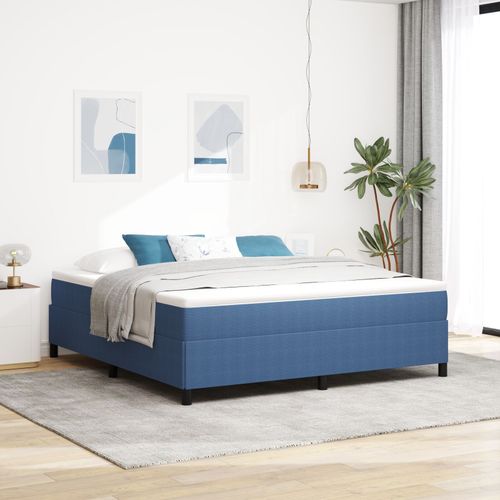 Vidaxl Cadre De Lit Bleu 180x200 Cm En Tissu Corde