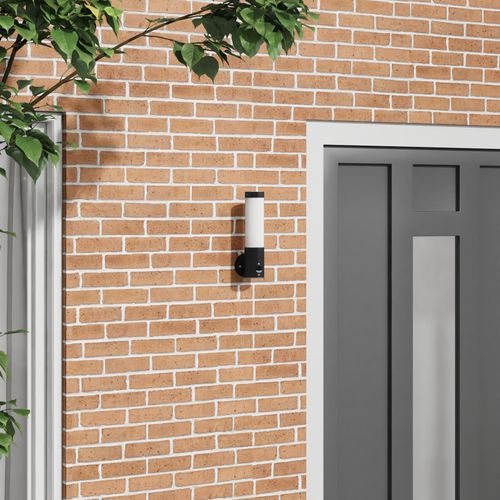Applique Murale Extérieure Vidaxl Avec Capteur En Acier Inoxydable Noir Ip44