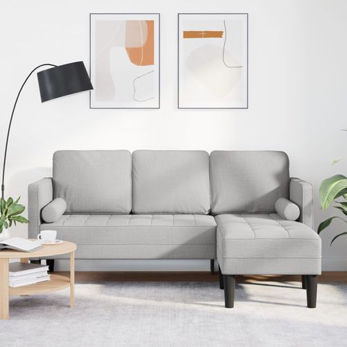 Canapé D'angle 3 Places Vidaxl Gris Nuage 160 Cm Tissu