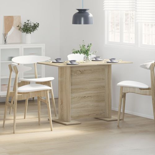 Table À Manger Vidaxl Chêne Sonoma 110x60x75 Cm Bois D'ingénierie
