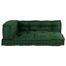 Coussin De Sofa Palette Vidaxl Avec Accoudoirs Et Dossier En Tissu Vert