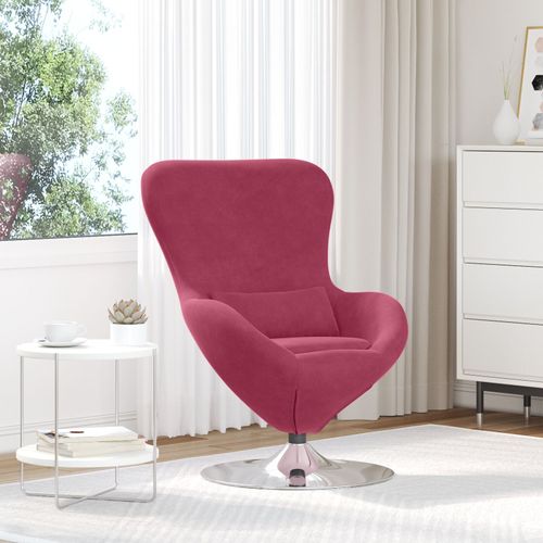 Chaise ?Uf Vidaxl Velours Rouge Vin