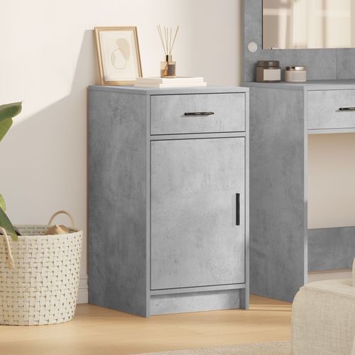 Buffet Vidaxl Gris Béton 40x41x75 Cm Bois D'ingénierie