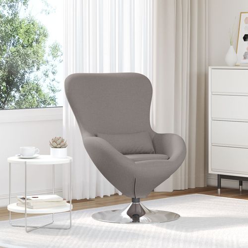 Chaise ?Uf En Tissu Taupe Vidaxl
