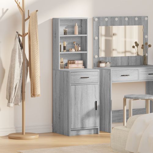 Vidaxl Buffet Haut Gris Sonoma 40x41x135 Cm Bois D'ingénierie