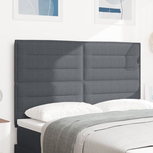Tête De Lit Vidaxl Design Simple Gris Foncé 160 Cm En Velours Côtelé