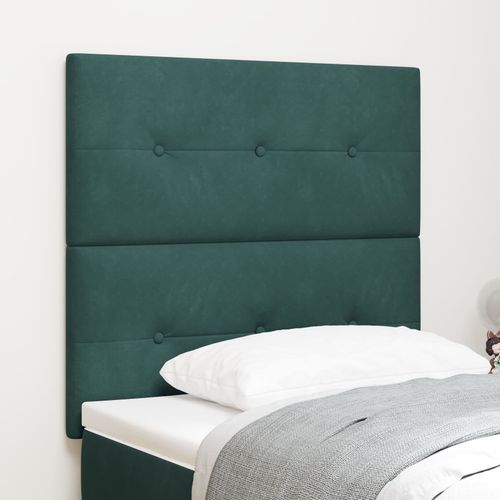 Vidaxl Tête De Lit Capitonnée Vert Foncé 100 Cm En Velours