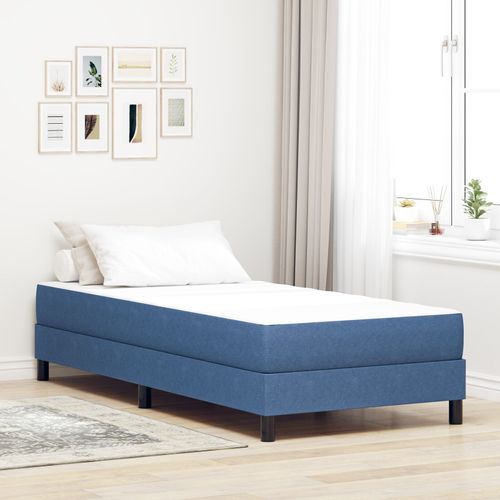 Matelas à ressorts ensachés vidaXL Bleu Moyen 90x200x20 cm Tissu
