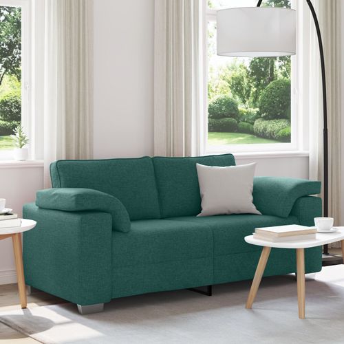 Canapé Vidaxl Vert Foncé Polyester Standard Durable Canapé 3 Places