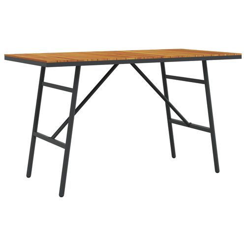 Table À Manger Vidaxl Noire 110x55x62 Cm En Bois Massif D'acacia