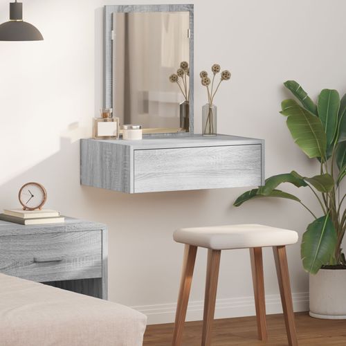 Table De Maquillage Murale Vidaxl Gris Sonoma 60x40x70 Cm