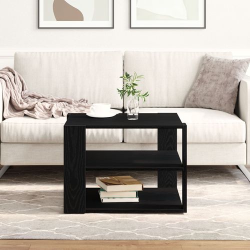 Table Basse Vidaxl Bois Noir 59,5x59,5x40 Cm Bois Reconstitué